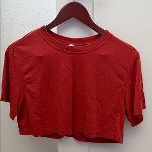 lululemon athletica Red Crop Top